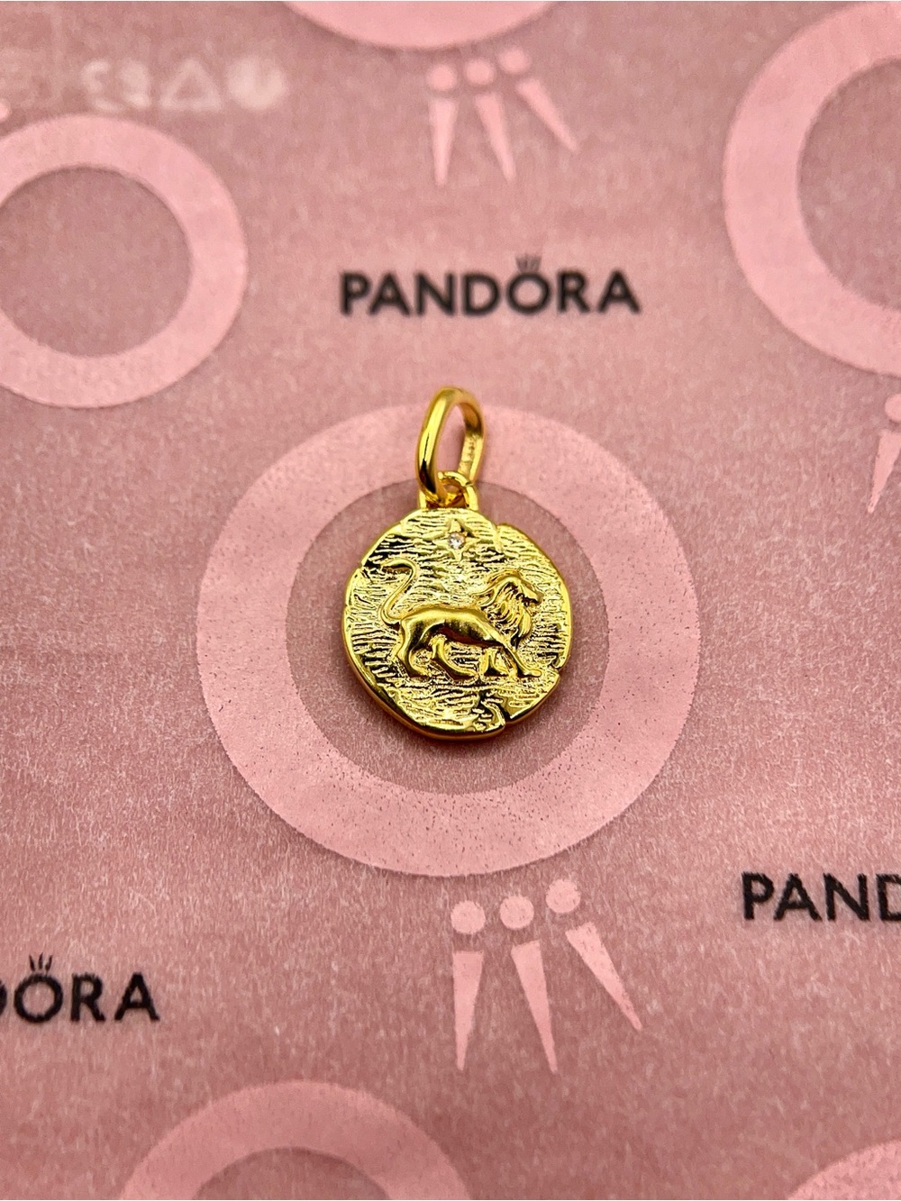 Pandora ME Gold Lion Medallion Dangle Charm 763974C01